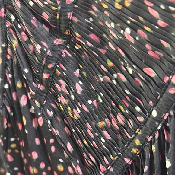 Ulla Johnson Gray Pleated Mandarin Collar Blouse - Picture 8 of 14